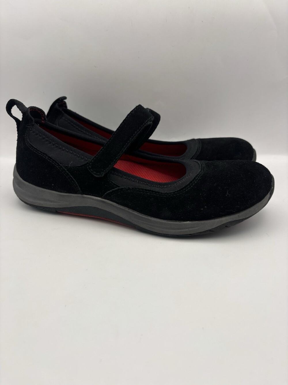 Lands End Black Suede Shoes Women Size 6.5